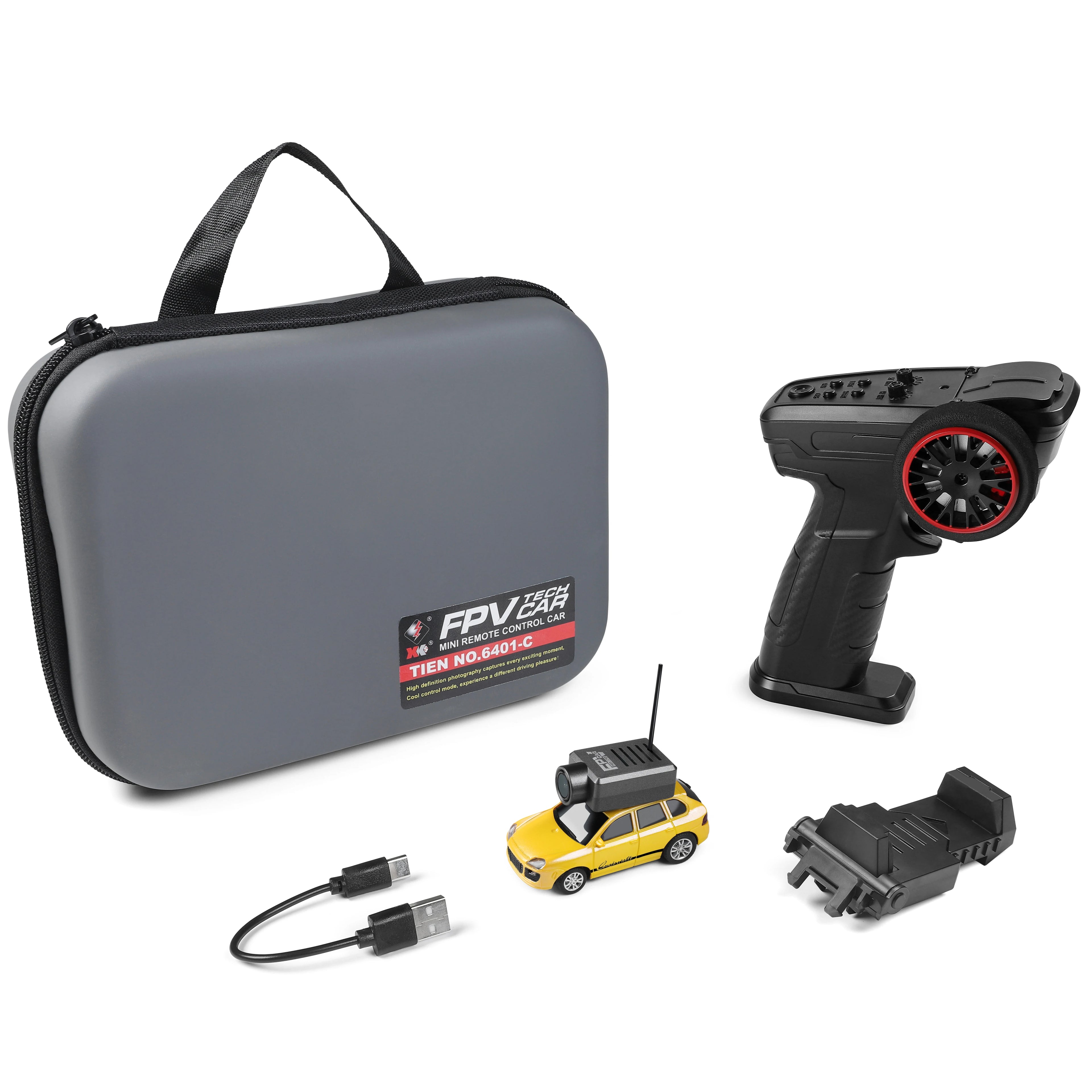 FPV RC automobilis su kamera – valdomas telefonu