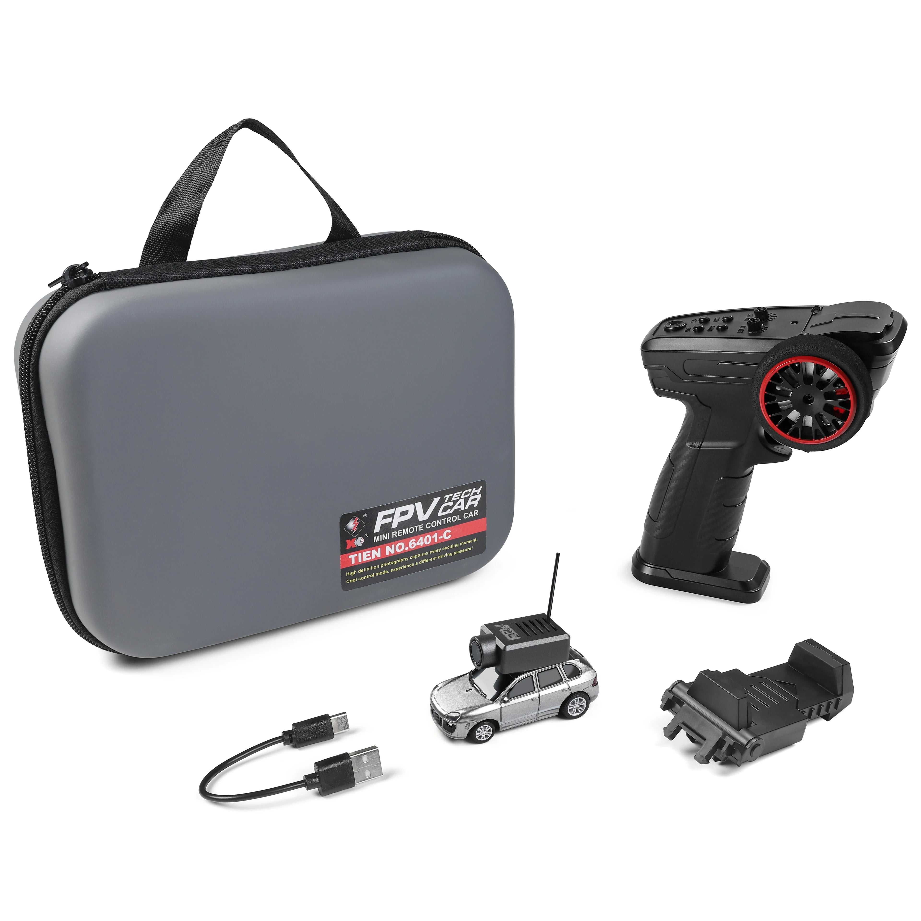 FPV RC automobilis su kamera – valdomas telefonu