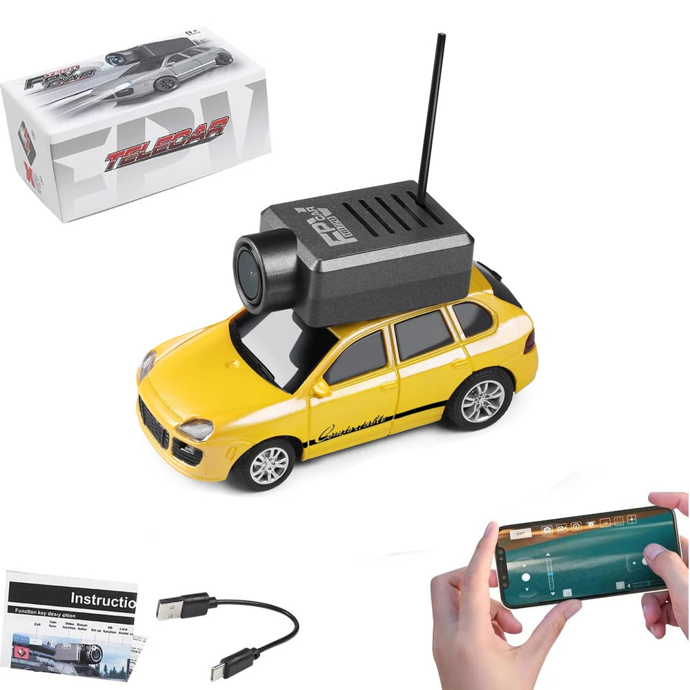 FPV RC automobilis su kamera – valdomas telefonu