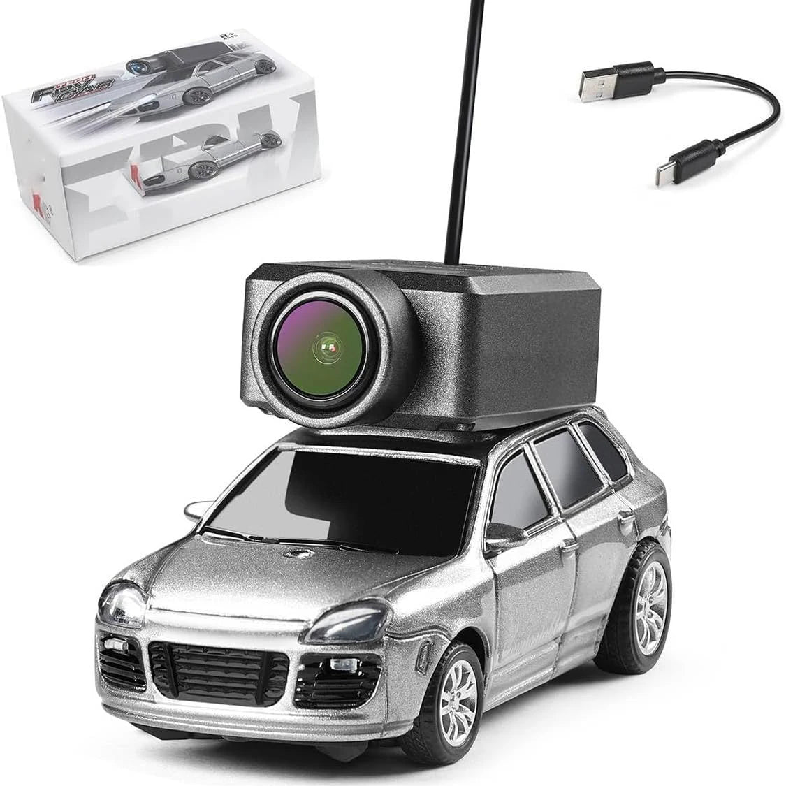 FPV RC automobilis su kamera – valdomas telefonu