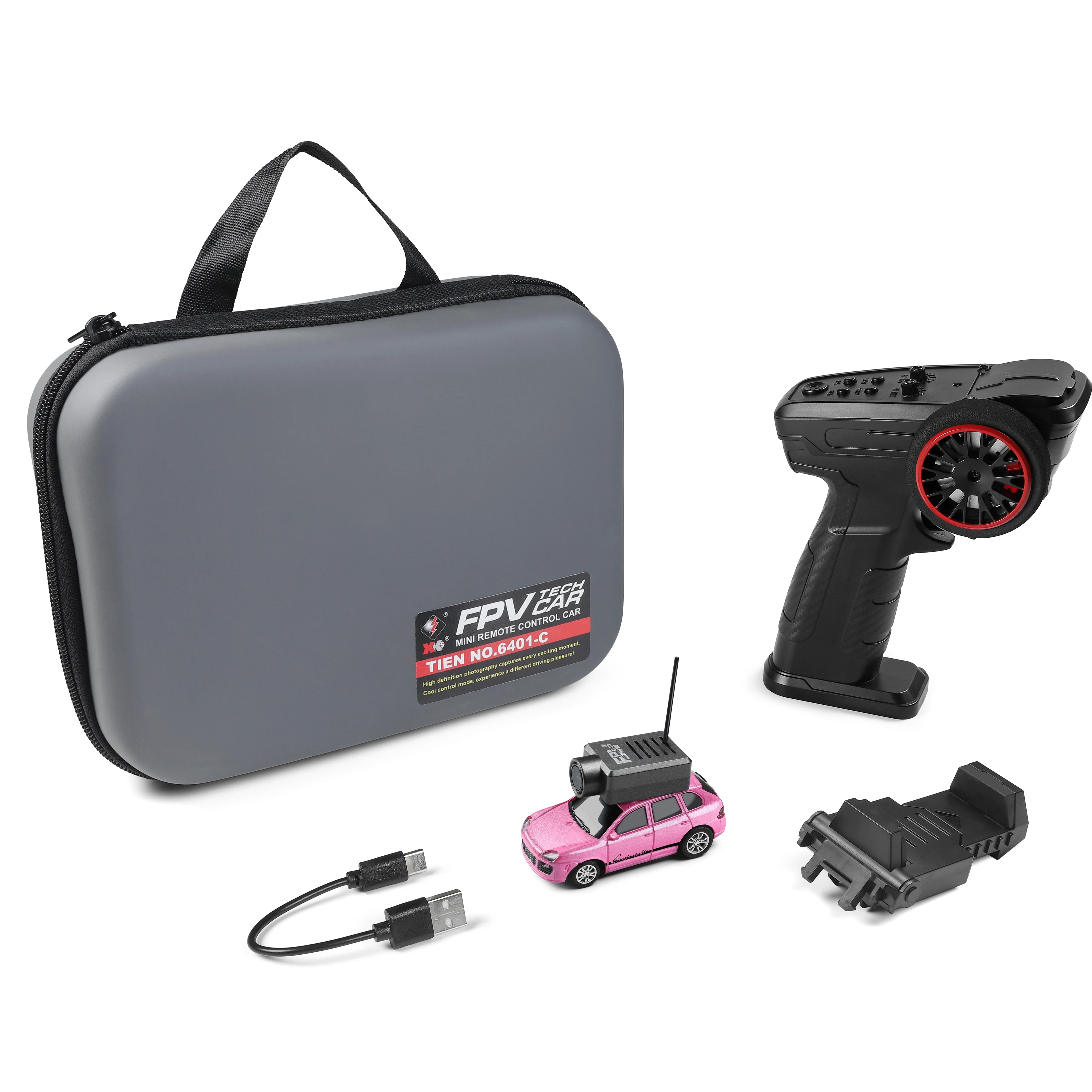 FPV RC automobilis su kamera – valdomas telefonu