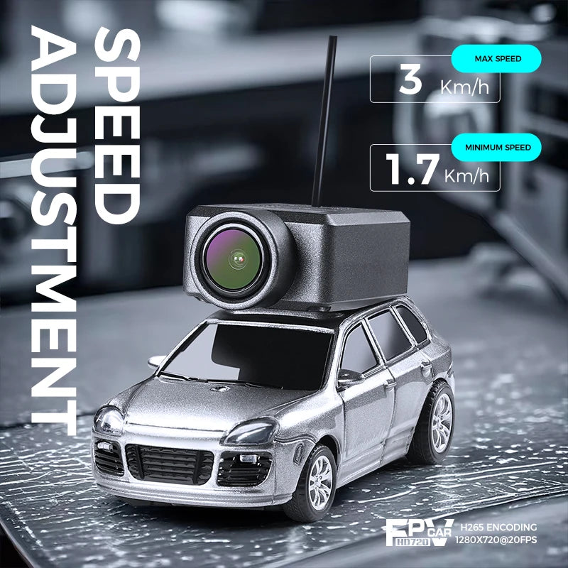 FPV RC automobilis su kamera – valdomas telefonu