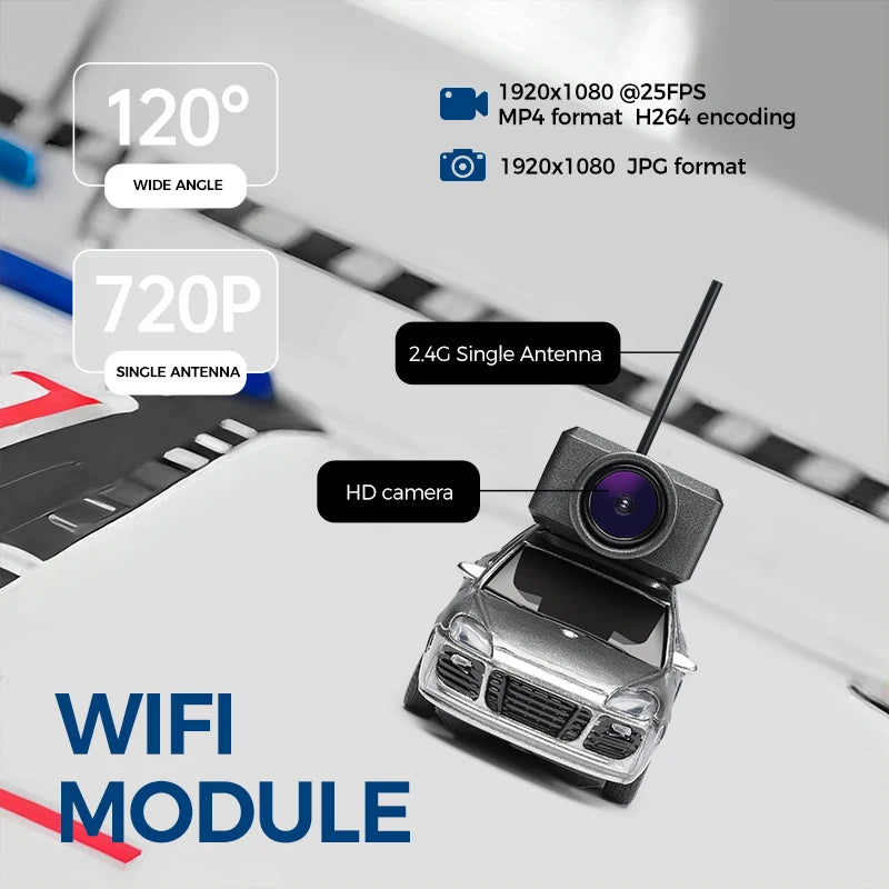 FPV RC automobilis su kamera – valdomas telefonu