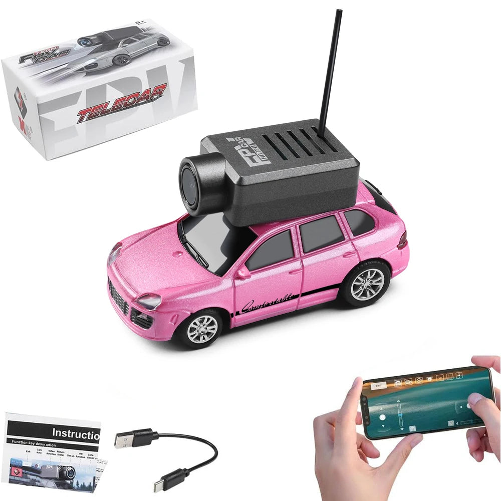 FPV RC automobilis su kamera – valdomas telefonu