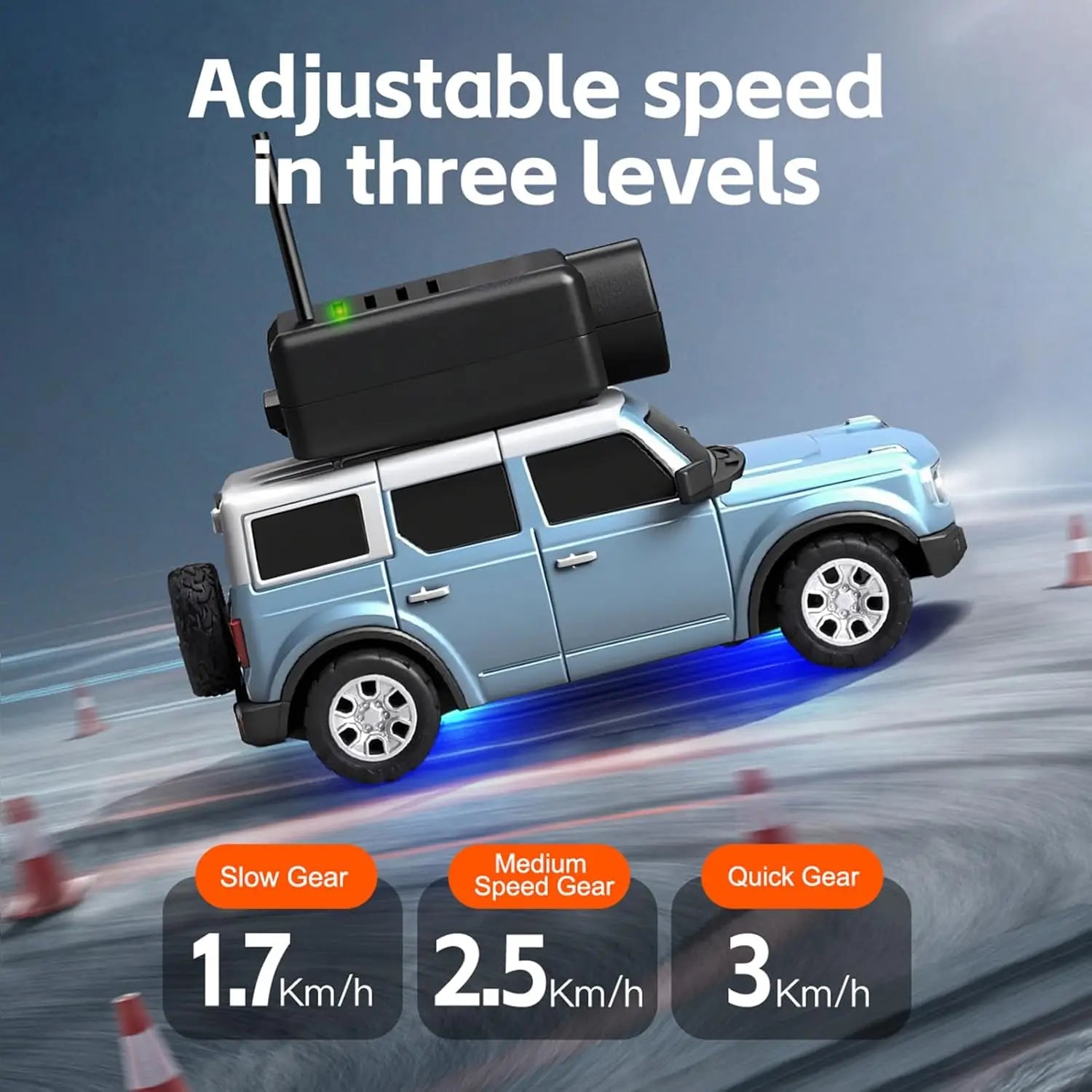 FPV RC automobilis su kamera – valdomas telefonu