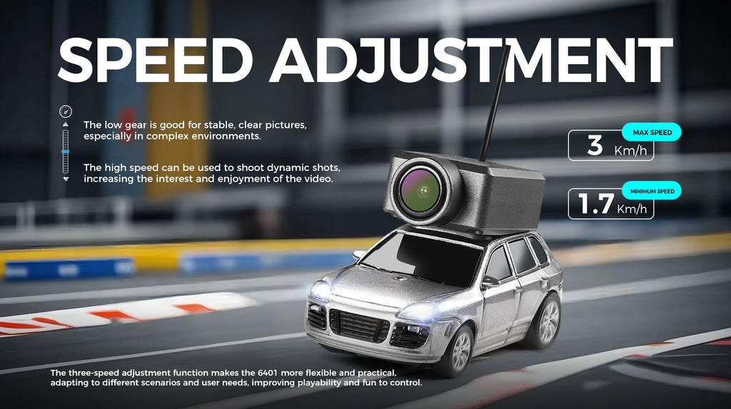 FPV RC automobilis su kamera – valdomas telefonu